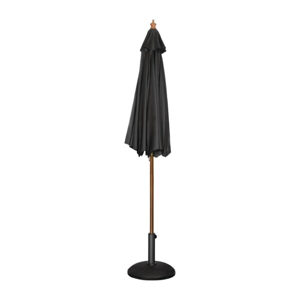 Bolero Round Pulley Umbrella Black - 3m - Image 2