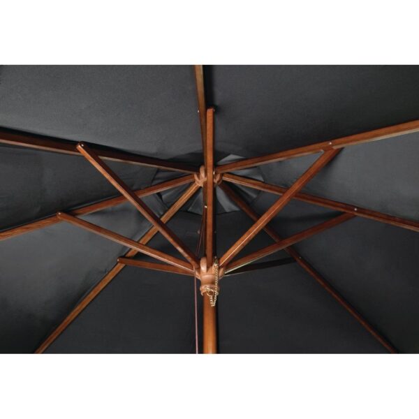 Bolero Round Pulley Umbrella Black - 3m - Image 3