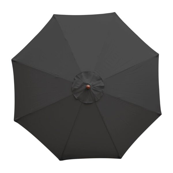 Bolero Round Pulley Umbrella Black - 3m - Image 5