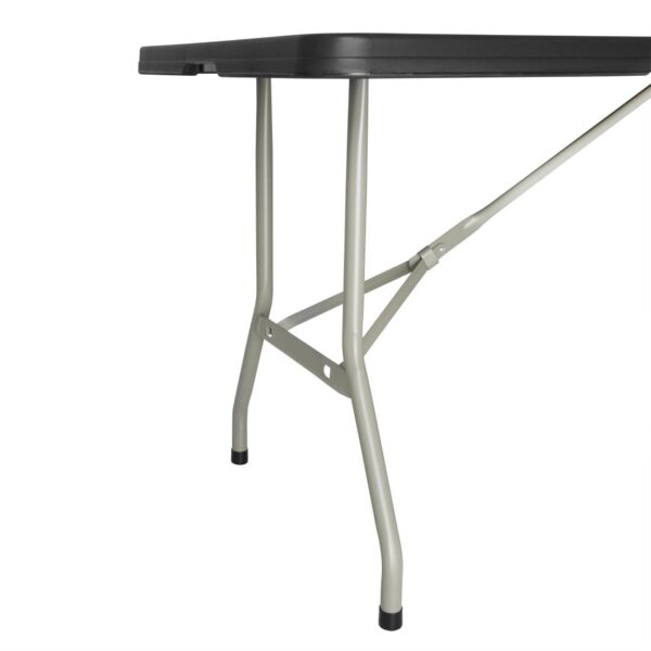 Bolero Centre Folding Black Table - 1.8m Long - Image 4