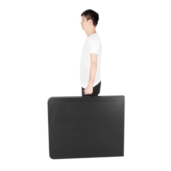 Bolero Centre Folding Black Table - 1.8m Long - Image 6