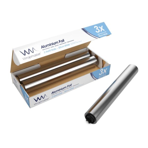 Wrapmaster Aluminium Foil for Compact Dispenser - 12" 305mm x 30meters (Pack 3) - Image 3