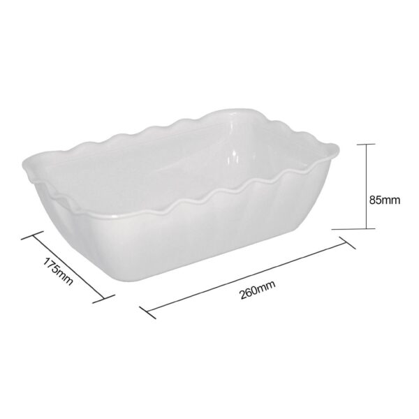 Olympia Kristallon Medium Salad Crock White SAN - 2Ltr 260x175x85mm - Image 2