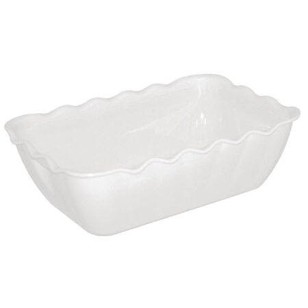 Olympia Kristallon Medium Salad Crock White SAN - 2Ltr 260x175x85mm