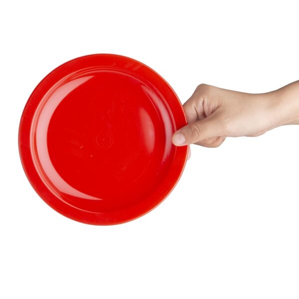 Olympia Kristallon Polycarbonate Plate Red - 172mm 6 3/4" (Box 12) - Image 3
