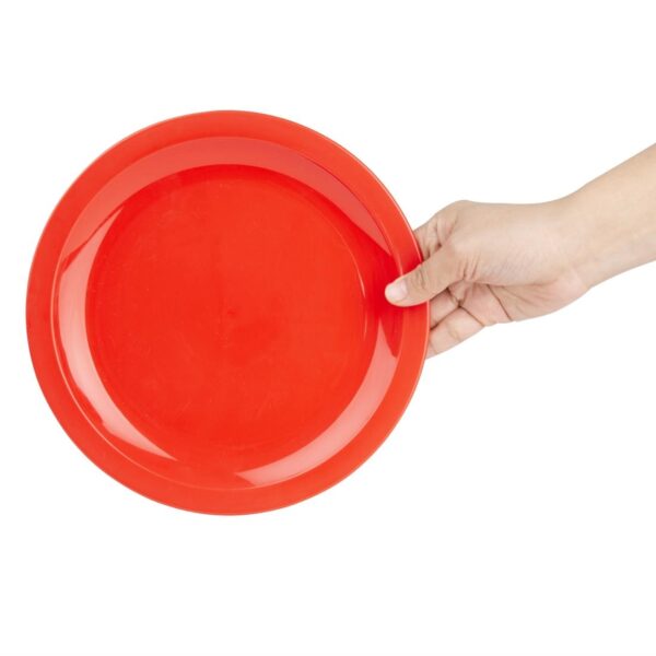 Olympia Kristallon Polycarbonate Plate Red - 230mm 9" (Box 12) - Image 5