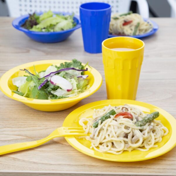 Olympia Kristallon Polycarbonate Bowl Yellow - 400ml 14oz 6 3/4" (Box 12) - Image 5