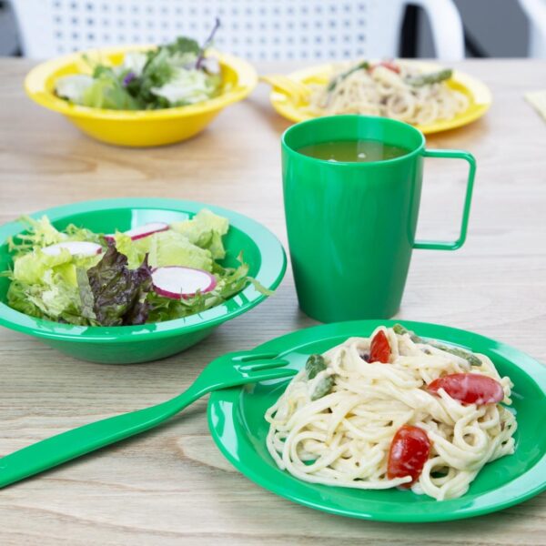 Olympia Kristallon Polycarbonate Bowl Green - 400ml 14oz 6 3/4" (Box 12) - Image 5