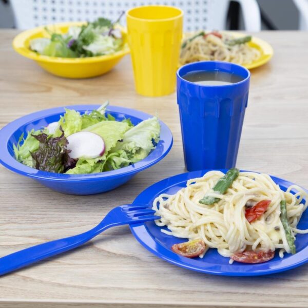 Olympia Kristallon Polycarbonate Bowl Blue - 400ml 14oz 6 3/4" (Box 12) - Image 5