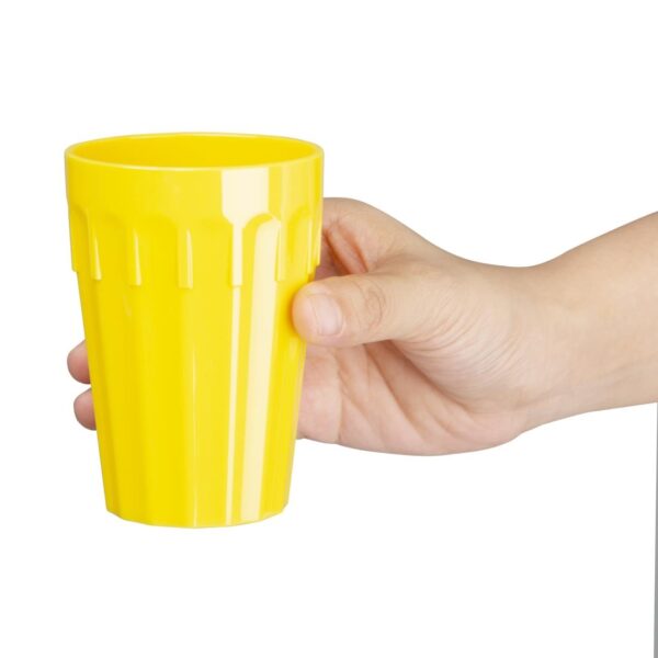 Olympia Kristallon Polycarbonate Tumbler Yellow - 260ml 9oz (Box 12) - Image 3