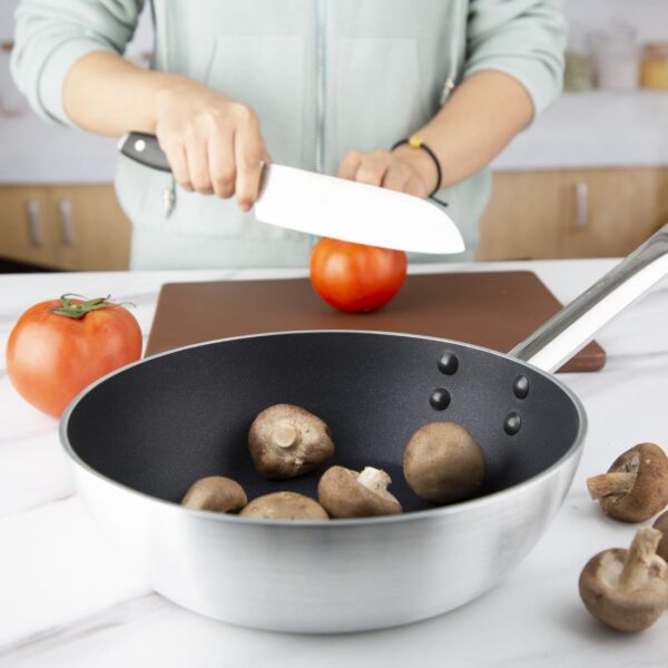 Vogue Non-stick Induction Saute Pan Teflon Platinum Plus - 240mm - Image 6