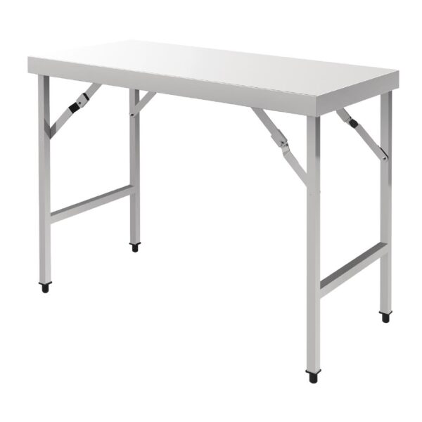 Vogue Folding Table St/St - 1200x600x900mm 47 1/4x 23 1/2 x 35 1/2" - Image 3