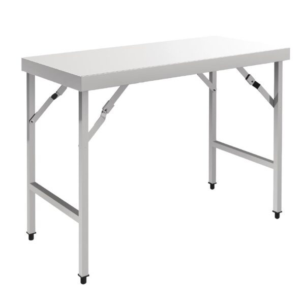 Vogue Folding Table St/St - 1200x600x900mm 47 1/4x 23 1/2 x 35 1/2" - Image 4