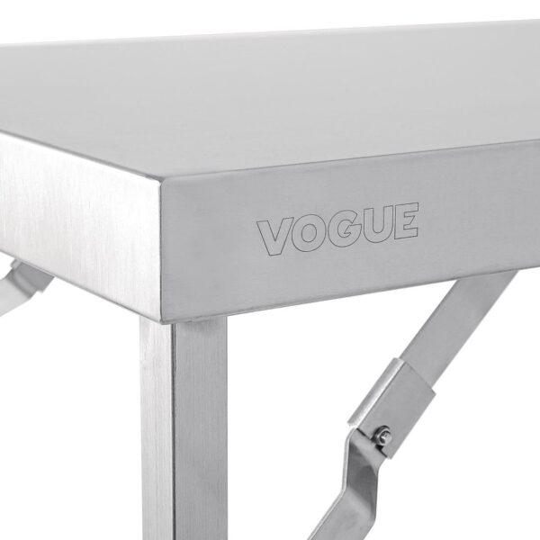 Vogue St/St Folding Table - 1800x600x900mm - Image 7