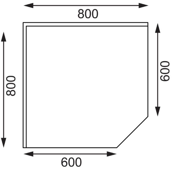 Vogue Corner Unit St/St - 960x800x600mm 37 3/4 x31 1/2 x23 1/2" - Image 9