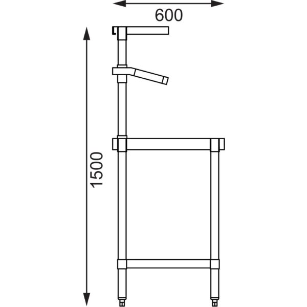 Vogue Prep Station St/St - 1200x600x1500mm 47 1/4 x23 1/2 x59" - Image 9