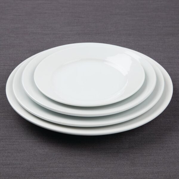 Olympia Athena Wide Rimmed Plate - 203mm (Box 12) - Image 3