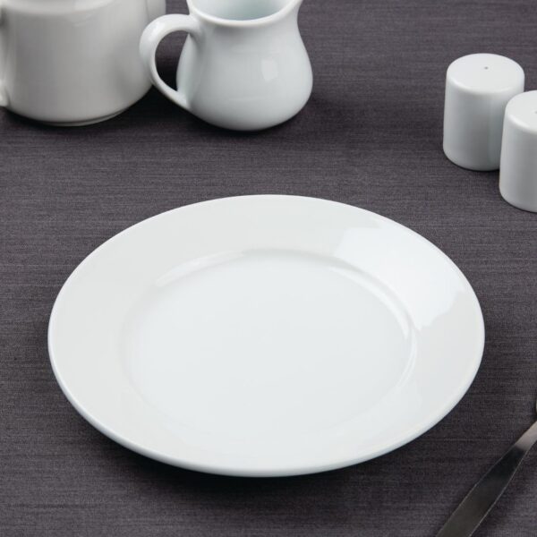 Olympia Athena Wide Rimmed Plate - 203mm (Box 12) - Image 9