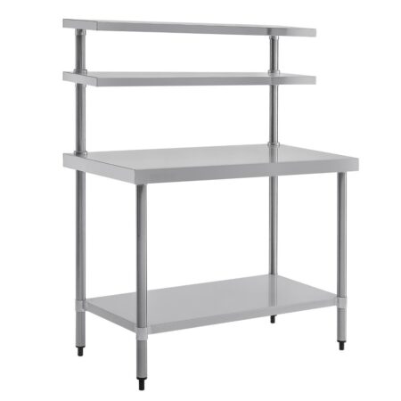 Vogue Table with Gantry Shelf St/St - 1500x 1200x600mm