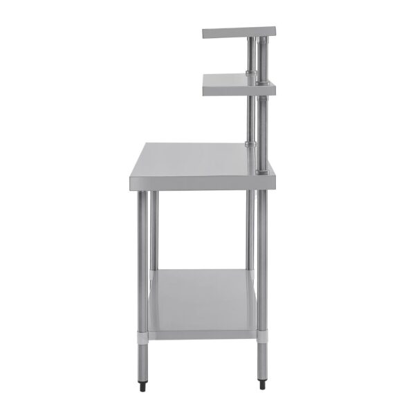Vogue Table with Gantry Shelf St/St - 1500x 1200x600mm - Image 5