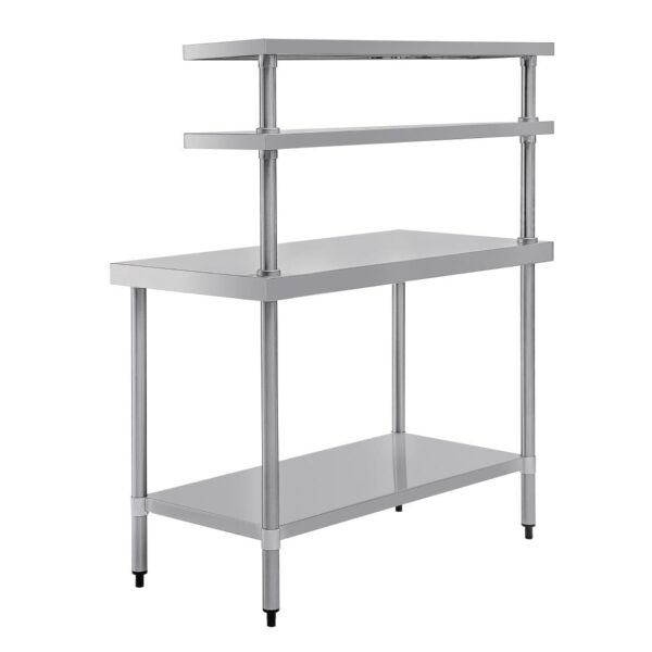 Vogue Table with Gantry Shelf St/St - 1500x 1200x600mm - Image 6