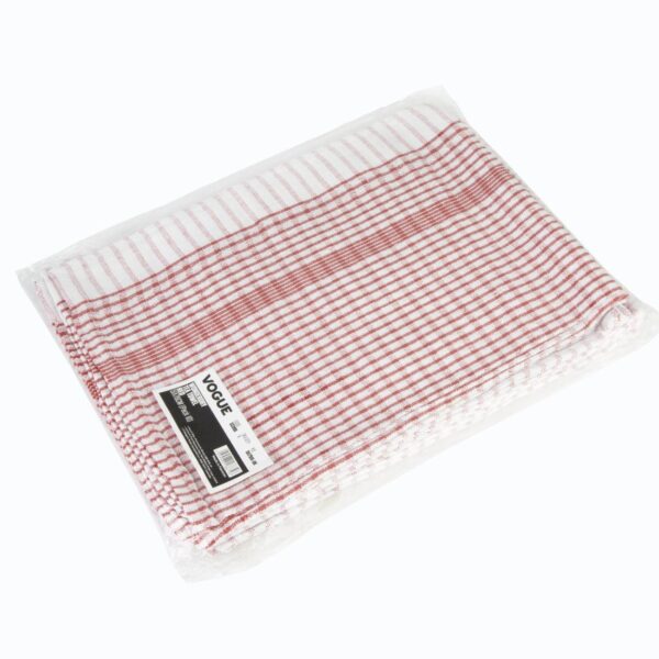 EDLP - Vogue Wonderdry Tea Towels Red - 760x510mm 30x20" (Pack 10) - Image 2
