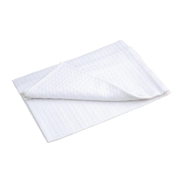 Vogue Cloths White Honeycomb Weave - 762x508 mm (Pack 10) - Image 2