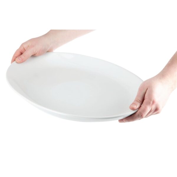 Olympia Whiteware French Deep Oval Plate White - 500mm 19 1/2" (Box 1) - Image 7