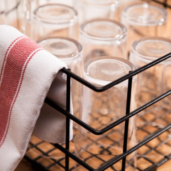 Vogue Wire High Sided Glass Basket - 180x350x350mm 7x13 3/4x13 3/4" - Image 2