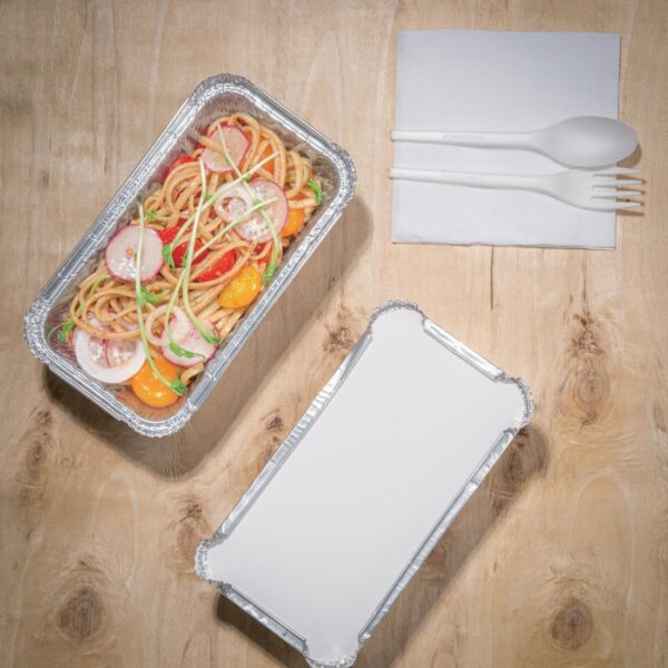 Fiesta Recyclable Rectangular Foil Container - 688ml 200x109mm (Pack 500) - Image 4