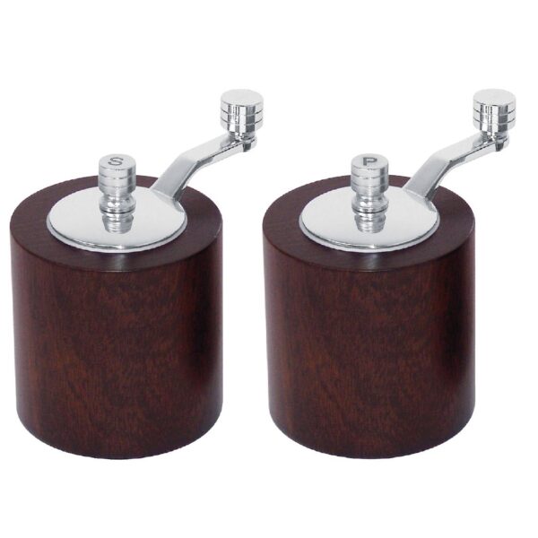 Dark Wood Salt & Pepper Mill - Grinder Set - Image 2