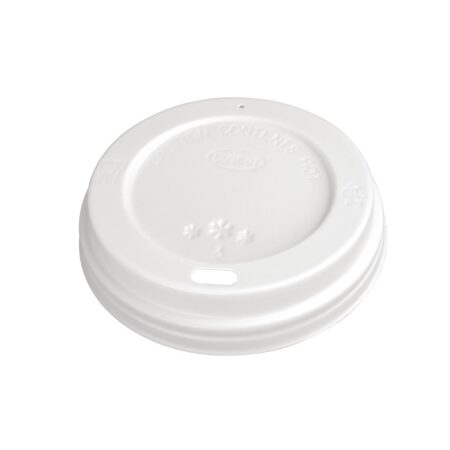 Fiesta Recyclable Lid for Hot Cups- White 12oz/16oz (Box 1000)