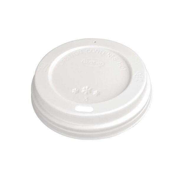 Fiesta Recyclable Lid for Hot Cups- White 12oz/16oz (Box 1000)