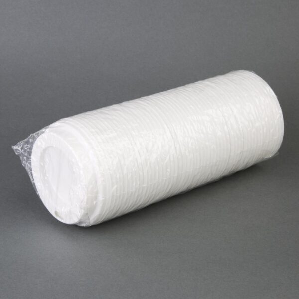 Fiesta Recyclable Lid for Hot Cups- White 8oz (Sleeve 50) - Image 3