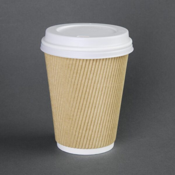 Fiesta Recyclable Lid for Hot Cups- White 8oz (Sleeve 50) - Image 4