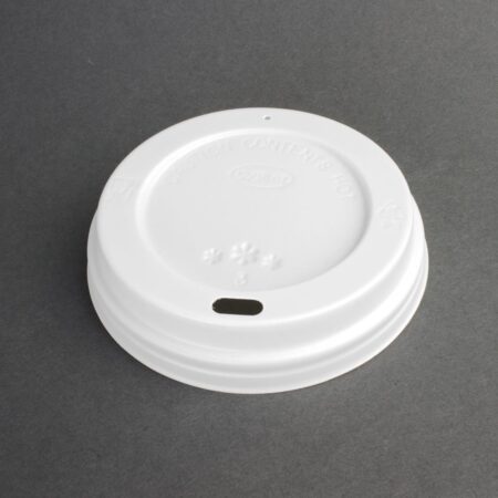 Fiesta Recyclable Lid for Hot Cups- White 12oz/16oz (Sleeve 50)