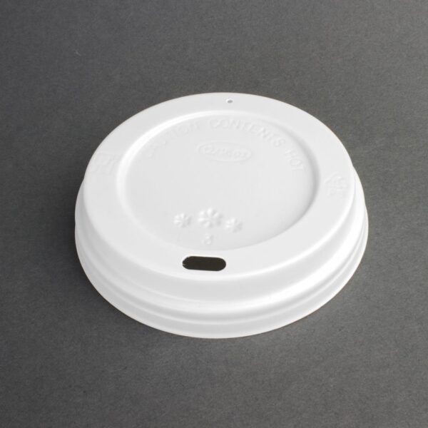 Fiesta Recyclable Lid for Hot Cups- White 12oz/16oz (Sleeve 50)