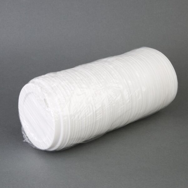 Fiesta Recyclable Lid for Hot Cups- White 12oz/16oz (Sleeve 50) - Image 3