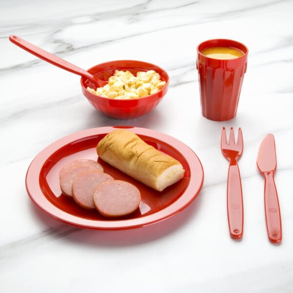 Olympia Kristallon Polycarbonate Plate Red - 230mm 9" (Box 12) - Image 7