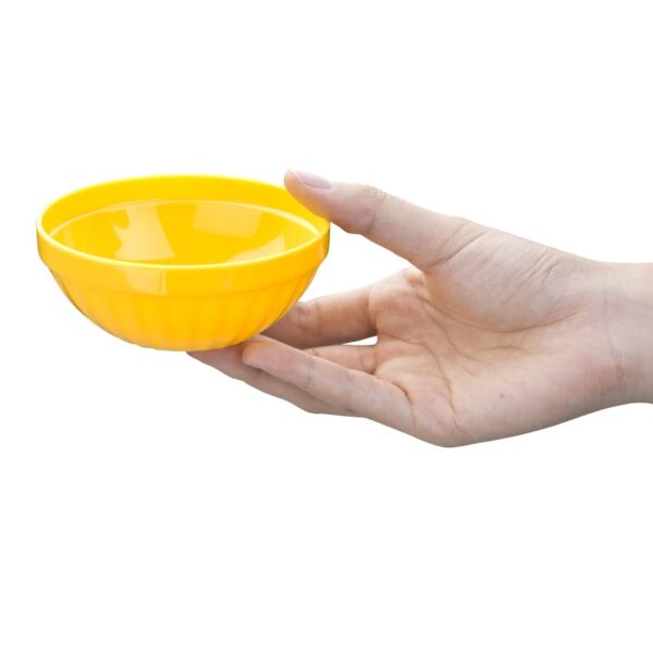 Olympia Kristallon Polycarbonate Bowl Yellow - 190ml 6.7oz 102mm 4" (Box 12) - Image 5