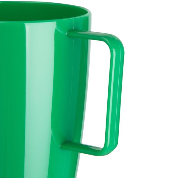 Olympia Kristallon Polycarbonate Handled Beaker Green - 284ml 10oz (Box 12) - Image 2