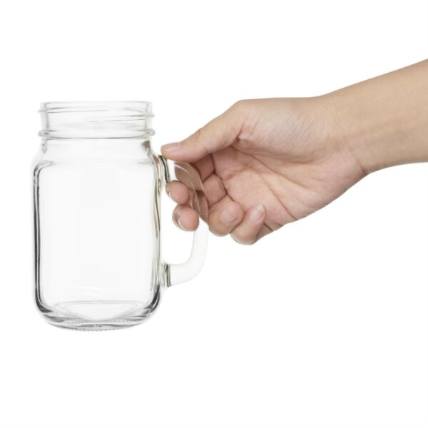 Olympia Handled Drinking Jar - 470ml (Pack 12) - Image 3