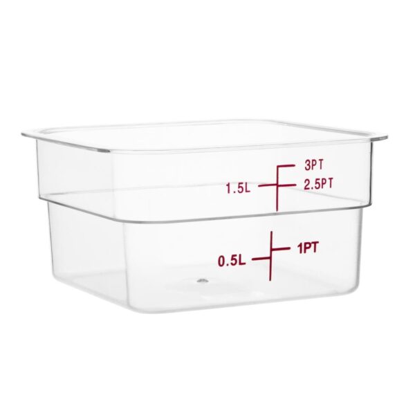 Hygiplas Polycarbonate Hygiplas Square Storage Container - 1.5Ltr