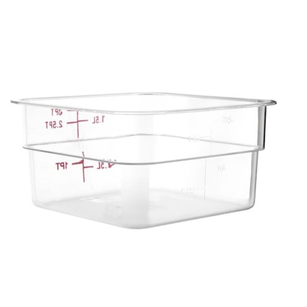 Hygiplas Polycarbonate Hygiplas Square Storage Container - 1.5Ltr - Image 2