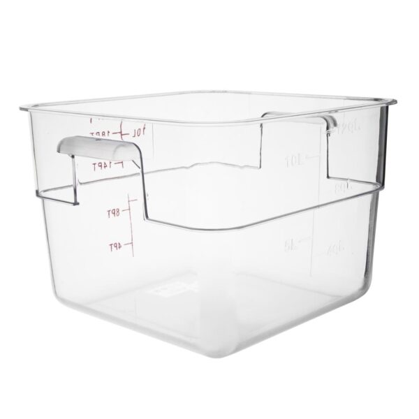 Hygiplas Polycarbonate Hygiplas Square Storage Container - 10Ltr - Image 2