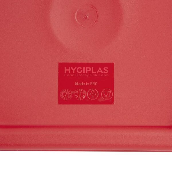 Hygiplas Square Red Lid to fit - 10/15Ltr - Image 3
