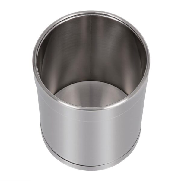 Bolero Guest Room Waste Paper Bin St/St - 10.2Ltr - Image 2