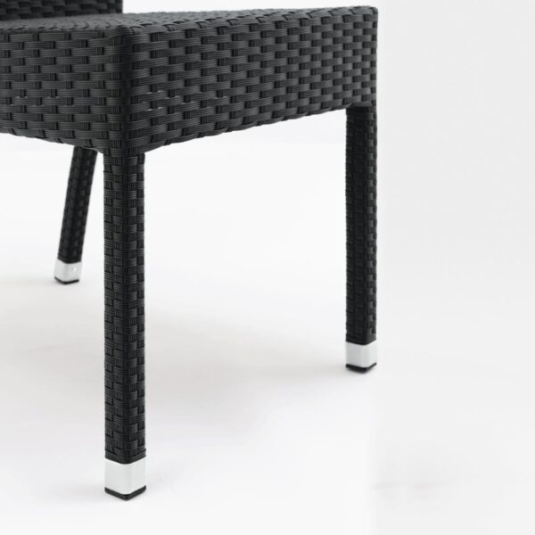 Bolero Wicker Side Chair Charcoal (Pack 4) - Image 4