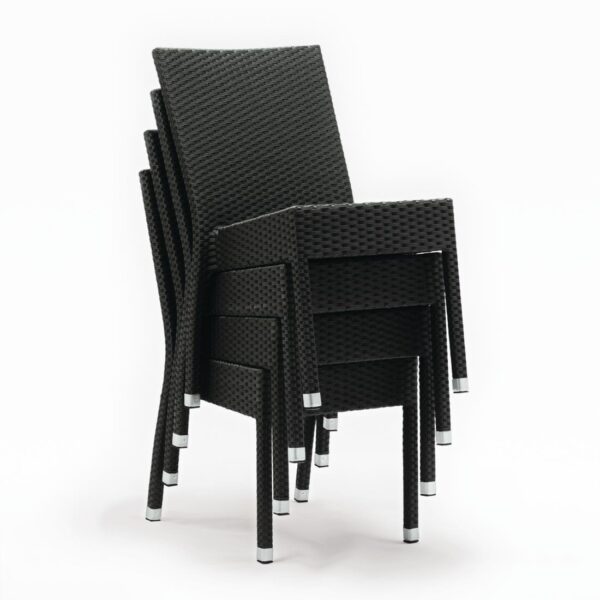 Bolero Wicker Side Chair Charcoal (Pack 4) - Image 5