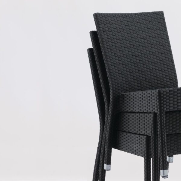 Bolero Wicker Side Chair Charcoal (Pack 4) - Image 6